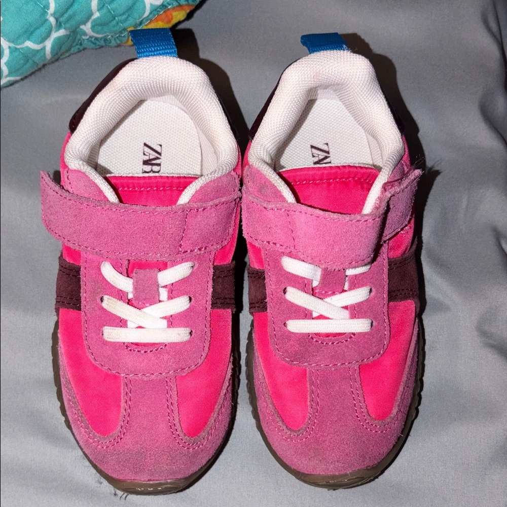 Zara Kids Fuchsia and Brown Sneakers